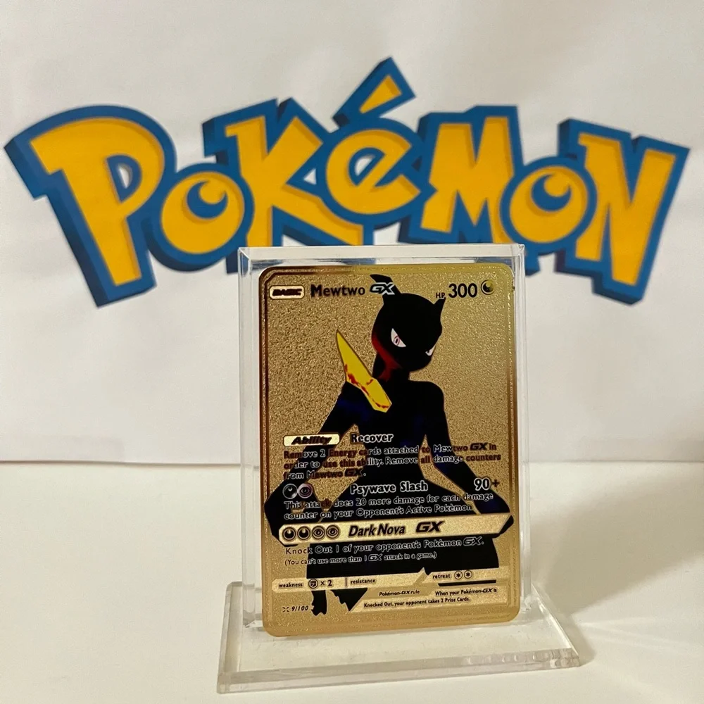 Pokémon Mewtwo GX - 9/100 - Breakthrough Metal Gold Card / Fan Art